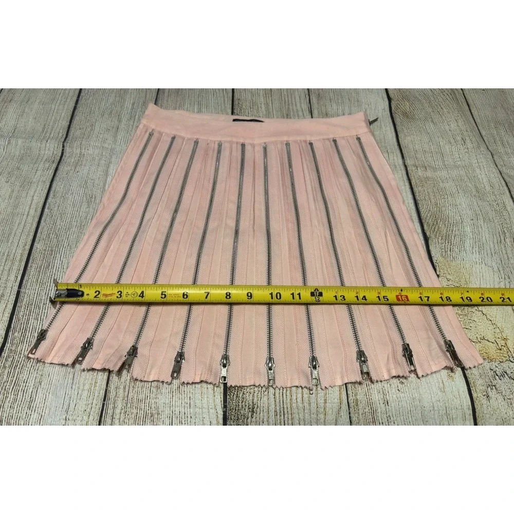 Hot & Delicious Pink High Waisted Zipper Skirt Sz M EXCELLENT Unique Gothic GT31